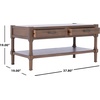 image:imageSafavieh Home Collection Filbert Brown 2Drawer Bottom Shelf Coffee Table COF5703CBrown