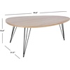 image:imageSafavieh Home Collection Wynton Oak and Black Coffee TableOak  Black