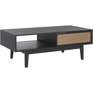 image:imageSAFAVIEH Home Collection Ceu BlackGold 2Door Coffee TableBlackGold