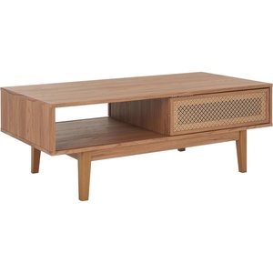 image:imageSAFAVIEH Home Collection Ceu BlackGold 2Door Coffee TableOakGold