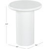 image:imageSAFAVIEH Couture Collection  Lolita Red Concrete Accent Table Modern Round Top Side Table High Gloss Finish Fully Assembled SFV2622CWhite