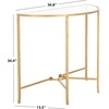 image:imageSAFAVIEH Couture Collection Tauri Brass amp White Marble Half Moon Console Table Fully AssembledBrassClear