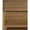 image:imageSAFAVIEH Furniture  Acres Accent Table  Dark Oak Wood amp Glass Top  2 Shelves  Ideal for Living Room Bedroom 20 W x 18 D x 23 H ACC2329BDark OakGlass