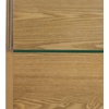 image:imageSAFAVIEH Furniture  Acres Accent Table  Dark Oak Wood amp Glass Top  2 Shelves  Ideal for Living Room Bedroom 20 W x 18 D x 23 H ACC2329BNaturalGlass