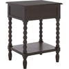image:imageSAFAVIEH Furniture  Athena 1Drawer Accent Table  Distressed White  Solid Wood  Farmhouse Classic Design  Ideal for Living Room Entryway Home Office 19W x 158D x 26H ACC5703ADark Chocolate
