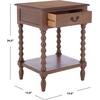 image:imageSAFAVIEH Furniture  Athena 1Drawer Accent Table  Distressed White  Solid Wood  Farmhouse Classic Design  Ideal for Living Room Entryway Home Office 19W x 158D x 26H ACC5703ABrown