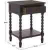 image:imageSAFAVIEH Furniture  Athena 1Drawer Accent Table  Distressed White  Solid Wood  Farmhouse Classic Design  Ideal for Living Room Entryway Home Office 19W x 158D x 26H ACC5703ADark Chocolate