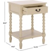 image:imageSAFAVIEH Furniture  Athena 1Drawer Accent Table  Distressed White  Solid Wood  Farmhouse Classic Design  Ideal for Living Room Entryway Home Office 19W x 158D x 26H ACC5703ASand