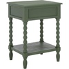 image:imageSAFAVIEH Furniture  Athena 1Drawer Accent Table  Distressed White  Solid Wood  Farmhouse Classic Design  Ideal for Living Room Entryway Home Office 19W x 158D x 26H ACC5703ADusty Green