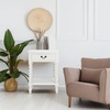 image:imageSAFAVIEH Furniture  Athena 1Drawer Accent Table  Distressed White  Solid Wood  Farmhouse Classic Design  Ideal for Living Room Entryway Home Office 19W x 158D x 26H ACC5703ADistressed White