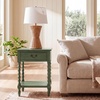 image:imageSAFAVIEH Furniture  Athena 1Drawer Accent Table  Distressed White  Solid Wood  Farmhouse Classic Design  Ideal for Living Room Entryway Home Office 19W x 158D x 26H ACC5703ADusty Green