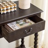 image:imageSAFAVIEH Furniture  Athena 2Drawer Console Table  Distressed White  Solid Wood  Farmhouse Classic Design  Ideal for Entryway Living Room Hallway 355 W x 13 D x 295 H CNS5702ADark Chocolate