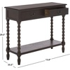 image:imageSAFAVIEH Furniture  Athena 2Drawer Console Table  Distressed White  Solid Wood  Farmhouse Classic Design  Ideal for Entryway Living Room Hallway 355 W x 13 D x 295 H CNS5702ADark Chocolate