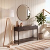 image:imageSAFAVIEH Furniture  Athena 2Drawer Console Table  Distressed White  Solid Wood  Farmhouse Classic Design  Ideal for Entryway Living Room Hallway 355 W x 13 D x 295 H CNS5702ADark Chocolate