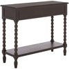 image:imageSAFAVIEH Furniture  Athena 2Drawer Console Table  Distressed White  Solid Wood  Farmhouse Classic Design  Ideal for Entryway Living Room Hallway 355 W x 13 D x 295 H CNS5702ADark Chocolate