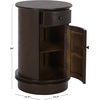 image:imageSAFAVIEH Furniture  Tabitha 1Drawer Accent Table  Red  Solid Wood  Farmhouse Storage Design  Ideal for Living Room Entryway Home Office 177W x 177D x 26H  Fully Assembled AMH5712EDark Chocolate
