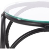 image:imageSAFAVIEH Home Collection  Alesha Round Accent Table Black Rattan Open Base with Tempered Glass Top Fully Assembled Accent Table for Living Room or Bedroom ACC9902ABlackGlass