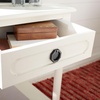 image:imageSAFAVIEH Home Collection  Allura Distressed White Accent Table with Drawer amp Shelf Modern Farmhouse Nightstand Carved Detail Design ACC5718ADistressed  White