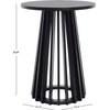 image:imageSAFAVIEH Home Collection  Cassio Natural Brown Accent Table Sculptural Modern Side Table Flared Slatted Base ACC9200BBlack
