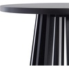 image:imageSAFAVIEH Home Collection  Cassio Natural Brown Accent Table Sculptural Modern Side Table Flared Slatted Base ACC9200BBlack