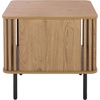 image:imageSAFAVIEH Home Collection  Kiyoshi Square Accent Table Oak Finish amp Black Metal Legs Modern Accent Table for Living Room or Bedroom ACC3600AOakBlack