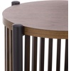 image:imageSAFAVIEH Home Collection  Marami Round Accent Table Walnut Finish Top Black Metal Legs Modern Accent Table for Living Room or Bedroom ACC3601AWalnutBlack