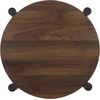 image:imageSAFAVIEH Home Collection  Marami Round Accent Table Walnut Finish Top Black Metal Legs Modern Accent Table for Living Room or Bedroom ACC3601AWalnutBlack