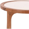 image:imageSAFAVIEH Home Collection  Minori Walnut Solid Wood amp White Marble Round Top Side Table ACC5515AWalnutWhite