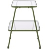 image:imageSAFAVIEH Home Collection  Zunia Black Metal amp Glass Accent Table Modern 2Tier Side Table Sleek Contemporary Design ACC2330AGreen