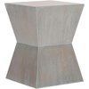 image:imageSAFAVIEH Home Collection Lotem Ash Grey Geometric Square Top Side End Accent TableAsh Grey