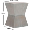 image:imageSAFAVIEH Home Collection Lotem Ash Grey Geometric Square Top Side End Accent TableAsh Grey