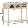 image:imageSafavieh American Homes Collection Autumn French Grey 3Drawer Console TableVintage Cream