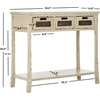 image:imageSafavieh American Homes Collection Autumn French Grey 3Drawer Console TableVintage Cream