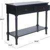 image:imageSafavieh Home Collection Allura Black 2Drawer Bottom Shelf Console TableBlack