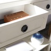 image:imageSafavieh Home Collection Allura Black 2Drawer Bottom Shelf Console TableDistressed  White