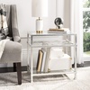 image:imageSafavieh Home Collection Hanzel Silver Leaf Glass Side TableSilver  Glass