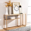 image:imageSafavieh Home Octavia Modern Walnut and Gold Console TableMulti  Gold