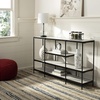 image:imageSafavieh Home Petra Beige and Matte Black 3tier Console Table
