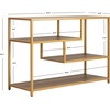 image:imageSafavieh Home Reese MidCentury Modern Walnut and Gold Console TableWalnut  Gold