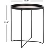 image:imageSafavieh Home Ruby Modern Rose Gold and Black Tray Top Round Accent Table