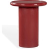 image:imageSAFAVIEH Couture Collection  Lolita Red Concrete Accent Table Modern Round Top Side Table High Gloss Finish Fully Assembled SFV2622CRed