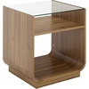 image:imageSAFAVIEH Furniture  Acres Accent Table  Dark Oak Wood amp Glass Top  2 Shelves  Ideal for Living Room Bedroom 20 W x 18 D x 23 H ACC2329BDark OakGlass