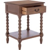 image:imageSAFAVIEH Furniture  Athena 1Drawer Accent Table  Distressed White  Solid Wood  Farmhouse Classic Design  Ideal for Living Room Entryway Home Office 19W x 158D x 26H ACC5703ABrown