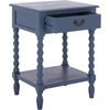 image:imageSAFAVIEH Furniture  Athena 1Drawer Accent Table  Distressed White  Solid Wood  Farmhouse Classic Design  Ideal for Living Room Entryway Home Office 19W x 158D x 26H ACC5703ABlue