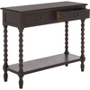 image:imageSAFAVIEH Furniture  Athena 2Drawer Console Table  Distressed White  Solid Wood  Farmhouse Classic Design  Ideal for Entryway Living Room Hallway 355 W x 13 D x 295 H CNS5702ADark Chocolate