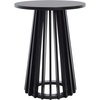 image:imageSAFAVIEH Home Collection  Cassio Natural Brown Accent Table Sculptural Modern Side Table Flared Slatted Base ACC9200BBlack