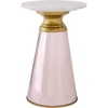 image:imageSAFAVIEH Home Collection  Guido Side Table White Marble Top amp Blue Base Modern Accent Table Fully Assembled ACC3215APinkWhite