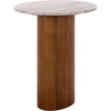 image:imageSAFAVIEH Home Collection  Lauretta Marble Side Table White amp Grey Marble Top Brown Solid Acacia Wood Pedestal Base Accent Table for Living Room or Bedroom ACC2916AGrey WhiteBrown