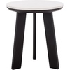 image:imageSAFAVIEH Home Collection  Sanji Marble Top Accent Table Round Modern Side Table White Marble amp Black Base ACC3737BWhiteBlack