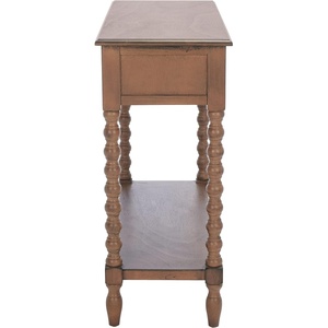 image:imageSAFAVIEH Furniture  Athena 2Drawer Console Table  Distressed White  Solid Wood  Farmhouse Classic Design  Ideal for Entryway Living Room Hallway 355 W x 13 D x 295 H CNS5702ABrown